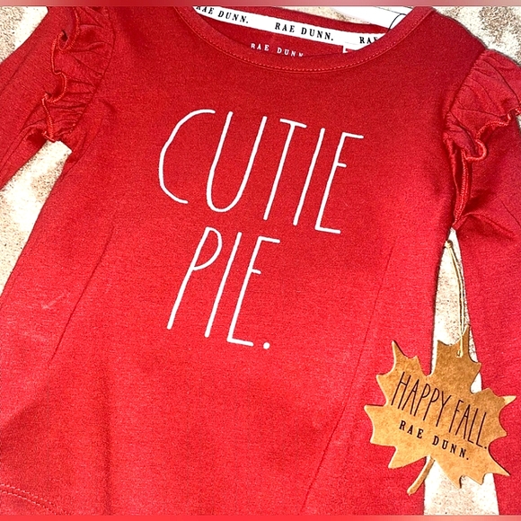 NWT Rae Dunn girls 2 pc set “Cutie Pie” size 4. Arrives in manufacturer plastic! - Picture 3 of 4